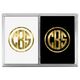 Framed Rounded Monogram Double Deck Playing Cards Image 1 of 2